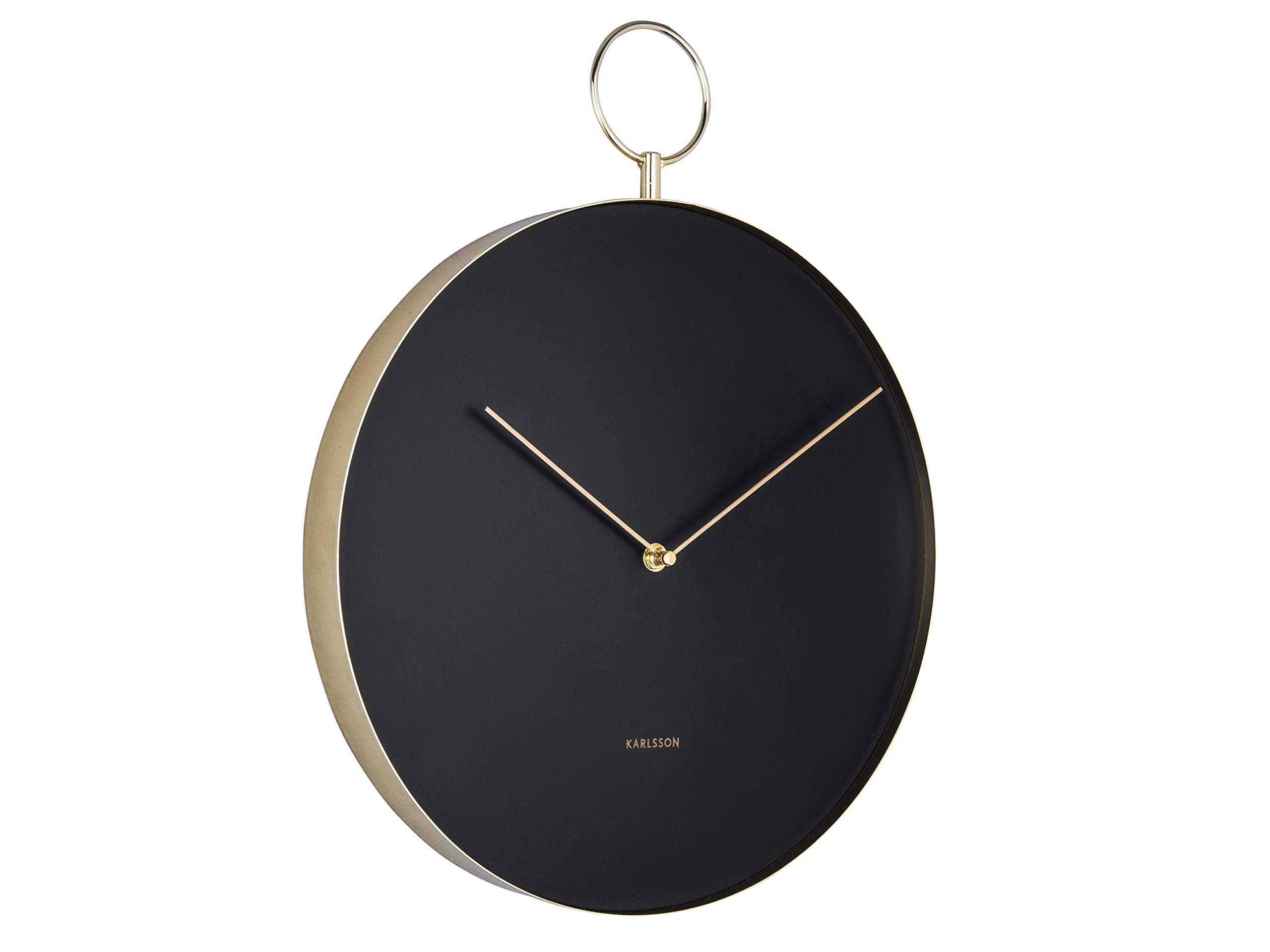 Karlsson 'HOOK' Wall Clock - 34cm Black (KA5765BK)