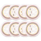Rollerex Lollipop Boardwalk Inline Skate Wheels (8-Pack) &ndash; 85A Polyurethane Indoor Outdoor Roller Blade Wheels &ndash; Smooth Ride with Optional Bearings, Spacers &amp; Washers (90mm)
