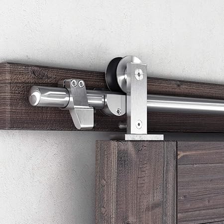 Smartstandard 8ft Top Mount Heavy Duty Sliding Barn Door Hardware