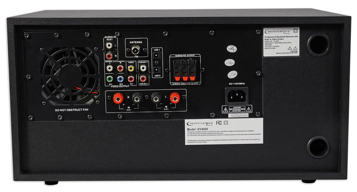 4000W PROFESSIONAL BLUETOOTH RECEIVER DVD CD PLAYER AMP AMPLIFIER USB