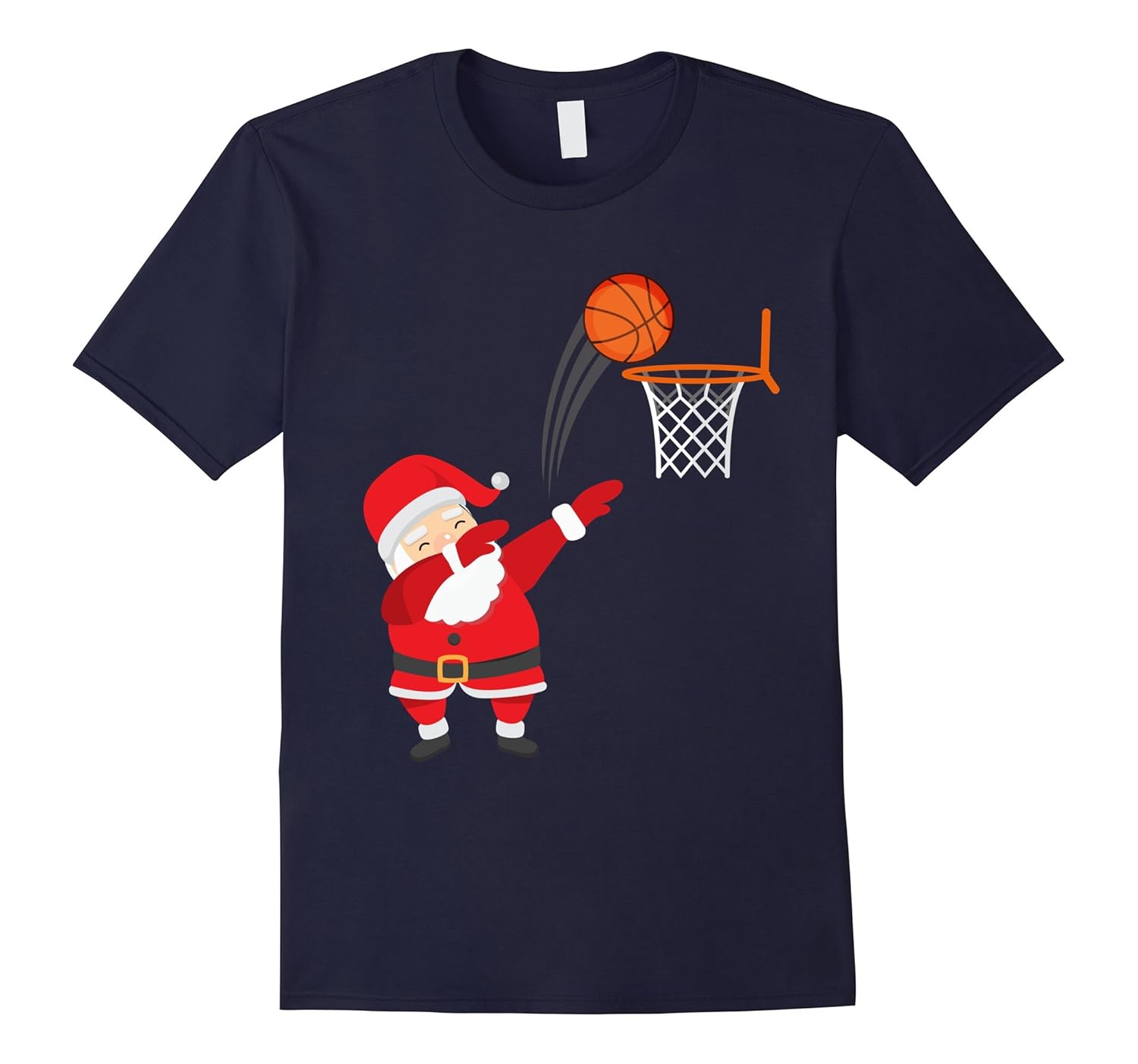 Dabbing Basketball Christmas Shirt - Santa Claus Dab T-Shirt-Rose