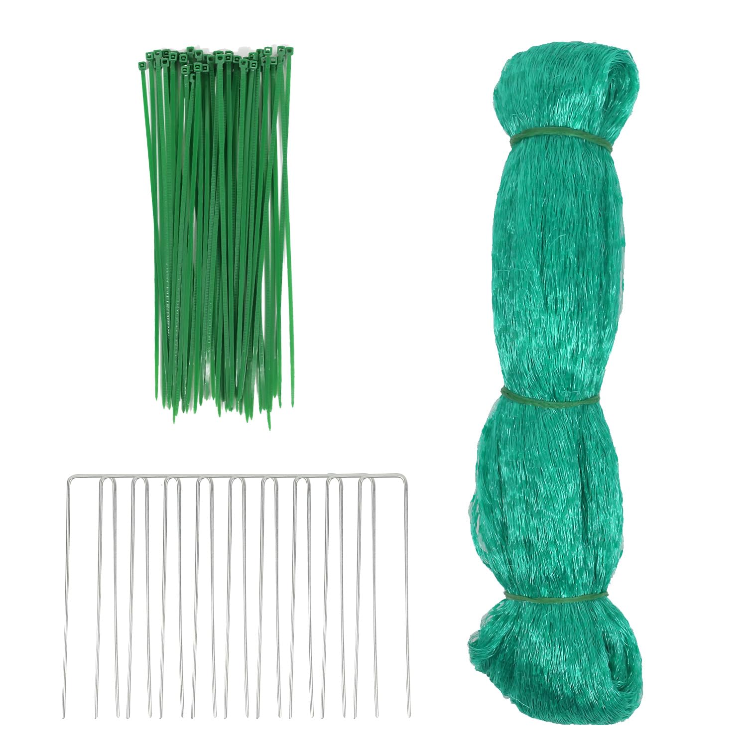Garden Netting Kit Orchard Garden Bird Net Insect Net Plant Protection Net for Garden Bird Nets, Garden Fixings Nail Lawn Fixings, Plant Protection Nets (2m x 10m)