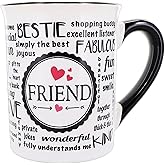 Cottage Creek Mugs - 16oz. Large Ceramic Friend Coffee Cup - Ideal Stoneware Mug for Kitchen, Office & Home Decor - Gifts for Women, Sisters, Friends, Mom
