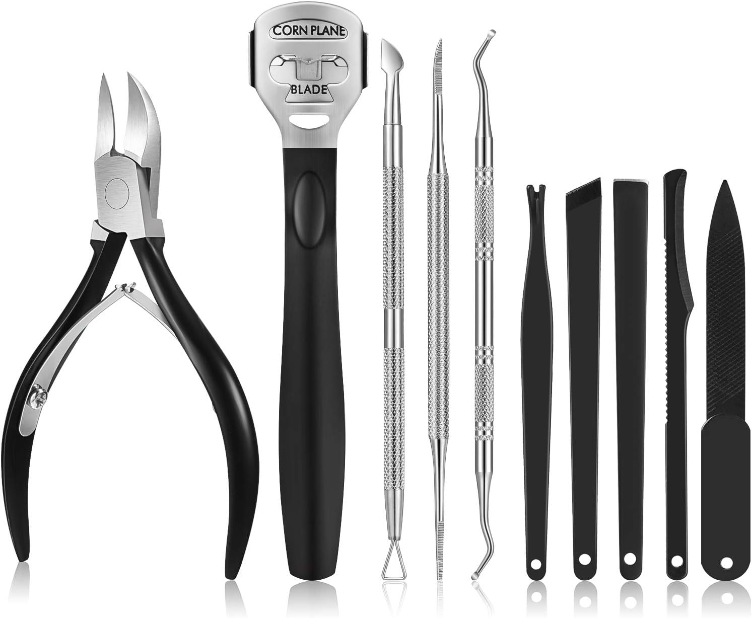 10 Pieces Toenail Tool Ingrown Toenail Knife Kit Callus Shaver Nail
