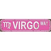 Aeontinity VIRGO STAR SIGNS Vintage Metal Tin Sign, Street Sign, Home Decor, Room Decor, Wall Decor, Bathroom Decor, Bar Decor, Cafe Decor, Garage Decor, 16 x 4 Inch