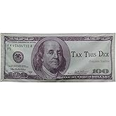 ZKflager 100 Dollar Bill Tax This Dick Flag Benjamin Franklin Cool Funny Flags For Room Guys Quote Meme Banner 2.1x5 Feet Col