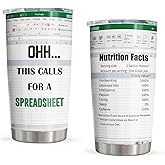 Pudmaple Excel Mug - Accountant Gifts for Women/Men, Funny Spreadsheet Mug, 20oz Tumbler
