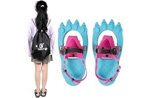 G2 GO2GETHER G2 16 Inch Kids Snowshoes, Storage Bag, Fast Ratchet Binding and Buckle Design, for Child Youth Boys and Girls (Green/Blue)
