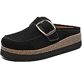 Flexwin Platform Clogs for Women, Mules Arch Support, Comfortable, Supportive Casual Shoes for Women Black