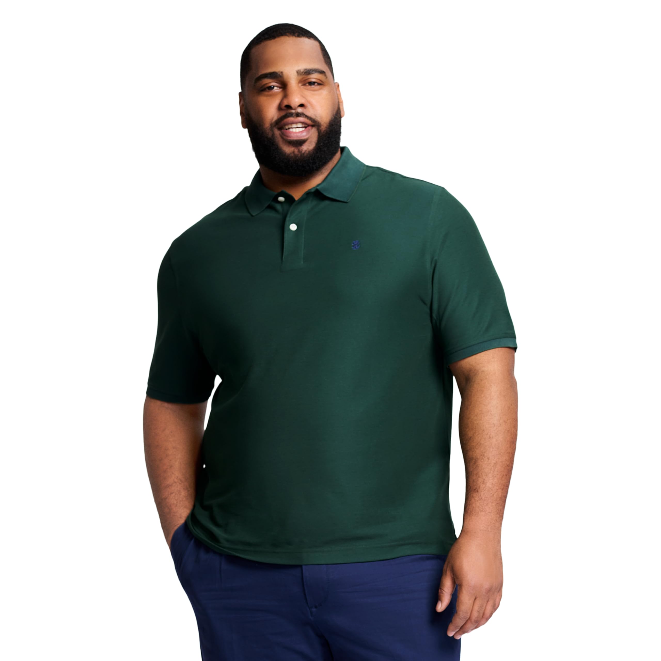 IZOD Men’s Big-and-Tall Advantage Performance Short-Sleeve Solid Polo Shirt, Wild Fern, 3X-Large