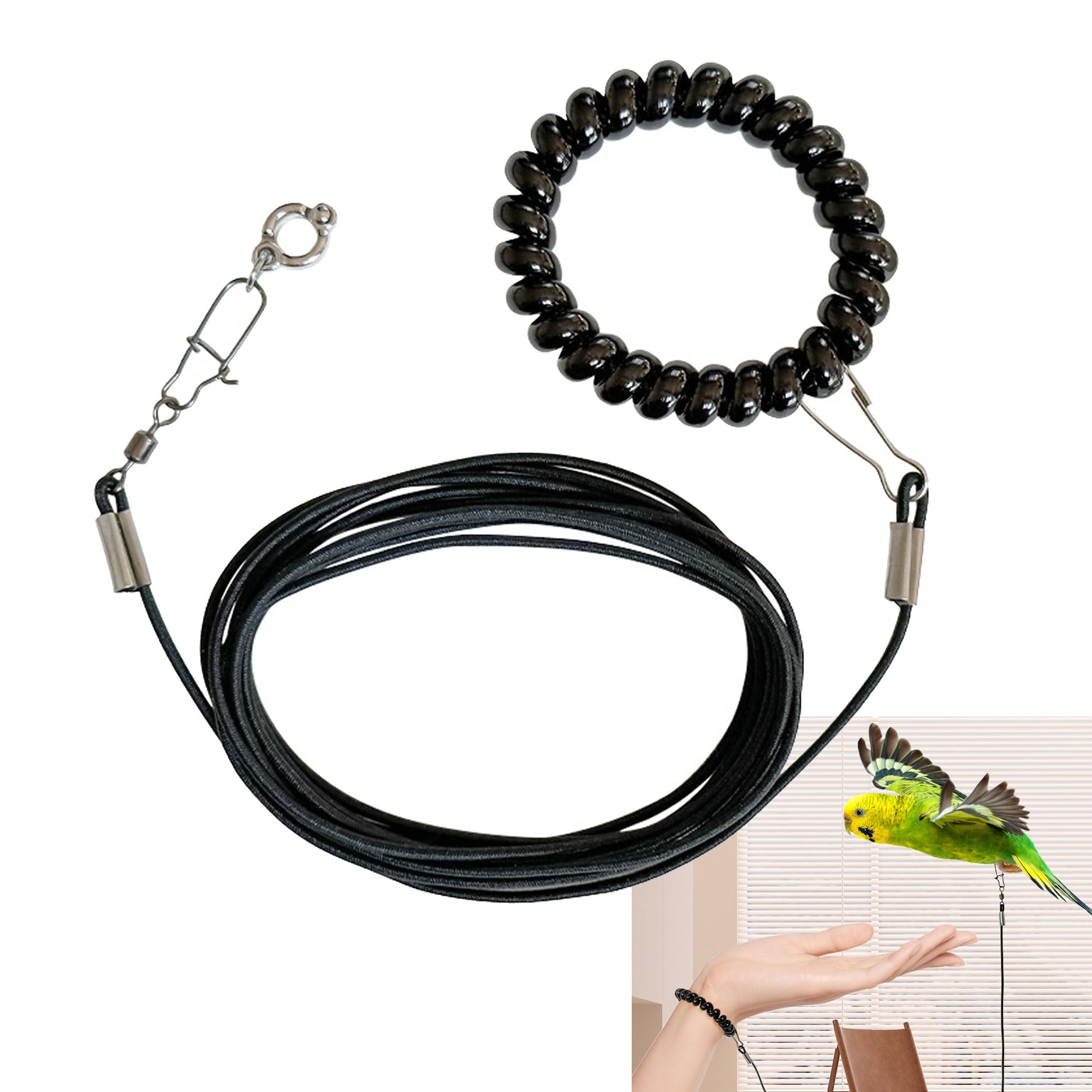 Hayaww 3M Bird Leash Parrot Harness Parrot Harness Pet Bird Activity Leash Adjustable Flight Training Rope (3m.5)
