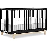 Dream On Me Hygge 5-in-1 Convertible Full-Size Baby Crib in Matte Black Vintage, GreenGuard Gold & JPMA, Converts to Toddler, Day & Full-Size Bed, Adjustable Mattress Heights, Modern Nursery