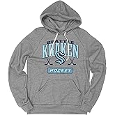 Blue 84 NHL Officially Licensed Tri-Blend Hooded Sweatshirt Hockey Heather Gray