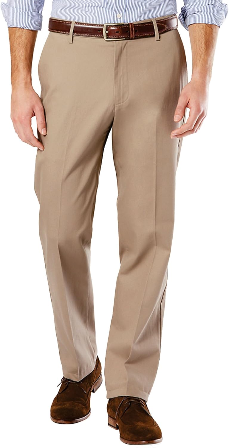 Dockers Men's Classic Fit Signature Khaki Lux Cotton Stretch Pants at  Men’s Clothing store