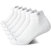 Calvin Klein Quarter Socks for Women - 6 Pack Cushioned Ankle Socks - Quarter Cut, Breathable, Lightweight, Athletic Design