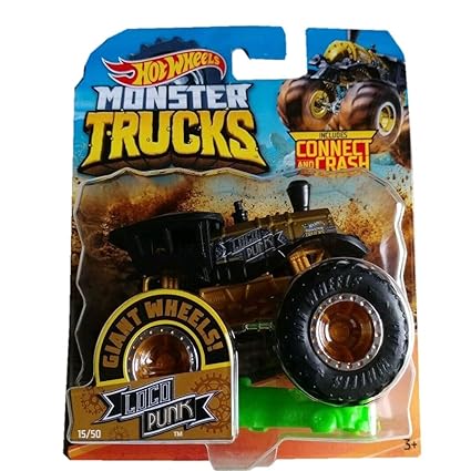 HOT Wheels Monster Trucks 1:64 Include Connect and Crush (LOCO Punk 15/50)