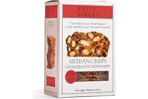 Rustic Bakery Artisan Crisps - Tart Cherry, Cacao Nibs and Almond, 141 Grams (Pack of 1)