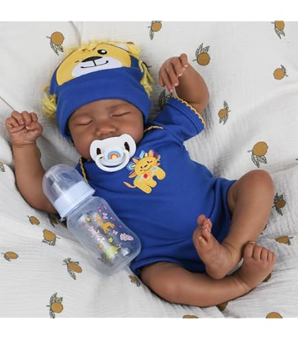 Amazon.com: Anano Black Reborn Baby Dolls Silicone Full Body 20