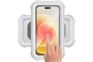 LC-dolida Shower Phone Holder Waterproof 480 Rotation Wall Mount Cell Phone Stand Case for Bathroom Batheub for Women Men Gift 2024 Shower Gadgets Stuff Beige