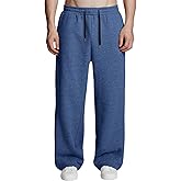 Susclude Mens Fleece Lined Baggy Sweatpants Wide Leg Mediumweight Comfy Lounge Slacks Loose Fit Track Pants Spring