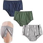 3 Pack Cotton Post Surgery Underwear for Women, Disabled Adaptive, Tear Away Briefs, Reusable Incontinence Underpants