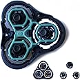 Gleway RQ11 Replacement Heads Compatible with Norelco Razors Compatible with Philips 2D Complete Head Shavers 1100 Series, 1150x, 1160x, 1170x 1180x, RQ11 Replacement Heads New Upgraded Shaving