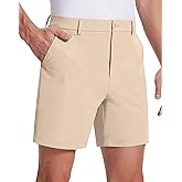 SERAMY Mens Golf Dress Shorts 7 Inch Inseam Men Flat Front Lightweight Quick Dry Shorts with 5 Pockets for Casual Work