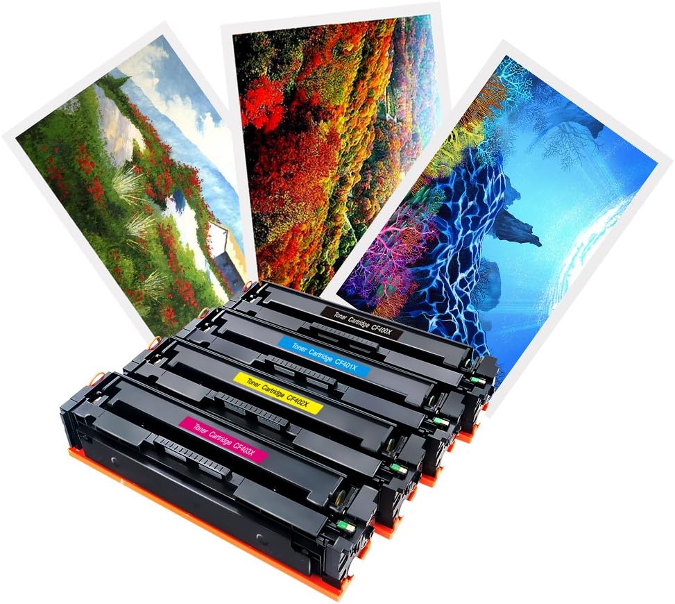ZOOMTEC Compatible for HP 201X CF400X CF401X CF402X CF403X Toner Cartridge for HP Colour Laserjet Pro MFP M277 M277DW M277N M274N M252DW M252 M252N M277DW Printer (4 Pack) - Image 5