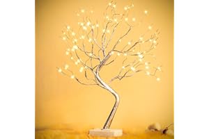 PEIDUO Tabletop Bonsai Tree Light,108 LED Tree Lamp for Room Decor,Fairy Light Tree with 9 Modes & Timer,Artificial Tree for Home Indoor Christmas Decoration