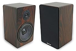 Rockville Pair RockShelf 58D V2 360W Dark Wood