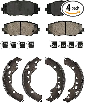 Amazon Com Detroit Axle Front Ceramic Brake Pads Rear Brake Shoes For 2008 2014 Scion Xd 2009 2018 Toyota Corolla Automotive