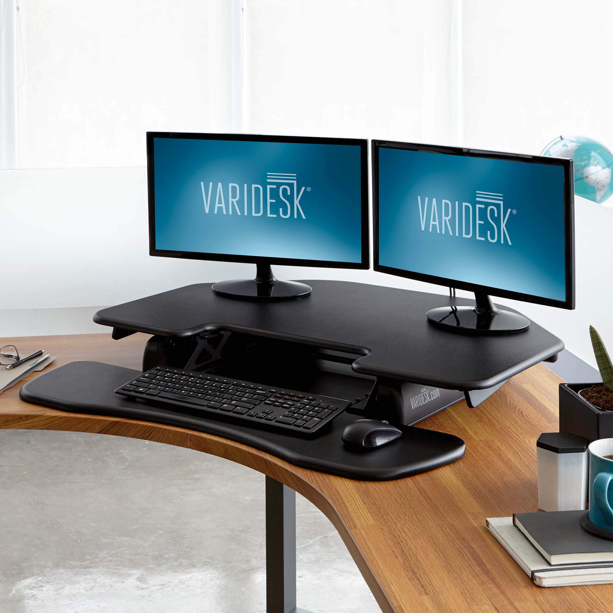 VARIDESK Height Adjustable Standing Desk for Cubicles Cube Corner