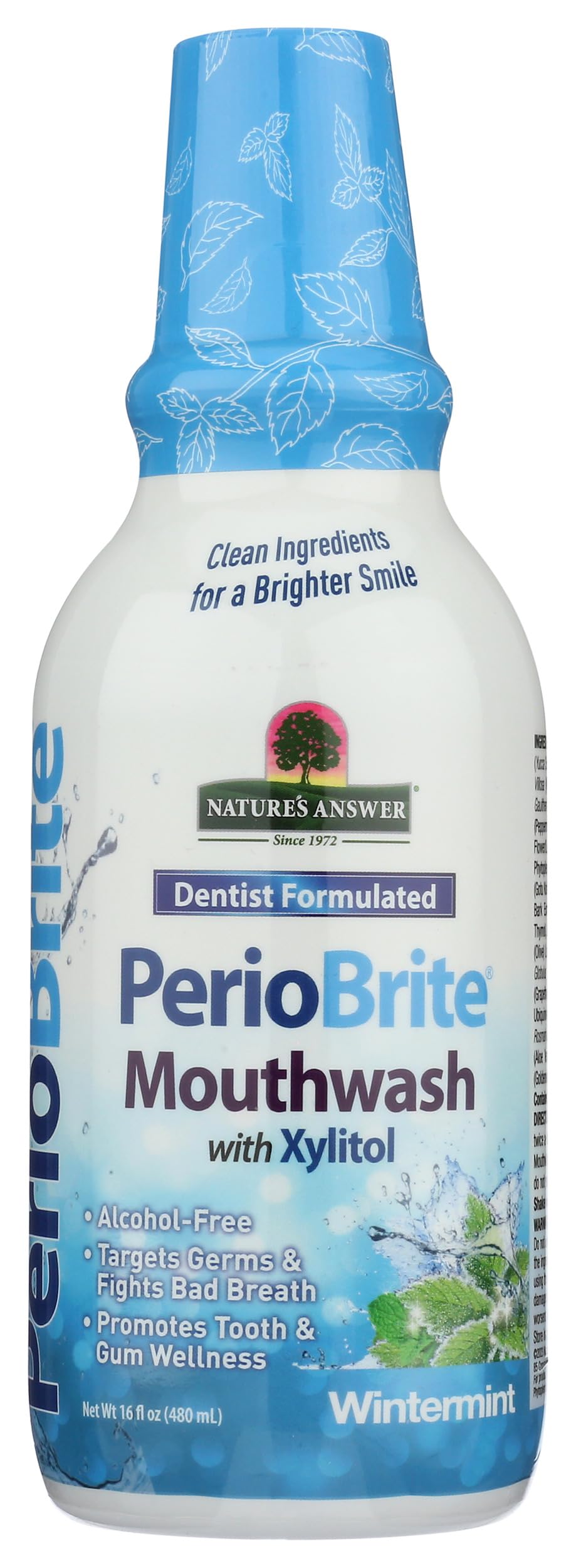 Nature's Answer PerioBrite Alcohol-Free Mouthwash, Wintermint, 16-Fluid Ounce