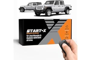 Start-X Remote Starter Kit for Jeep Wrangler JL & Gladiator JT (2018, 2019, 2020, 2021, 2022, 2023, 2024) Vehicles, All Trims | Push-to-Start Ignition | Plug N Play Install | Lock 3X to Remote Start