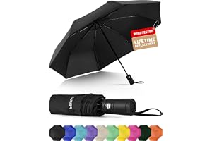 Seniny Windproof Travel Umbrella, Automatic Umbrellas for Rain, Portable & Compact Umbrellas for Backpack, Strong UV for Protection, Folding Small Sun Umbrella for Car, Walking