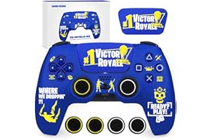 Darno Design Blue Skin for Ps5 Controller, Silicone Cover Accessories for PS5 Controller, Ps5 Controller Grip, 4 Pcs Thumb Gr