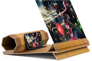 DIZAUL 18 inch Screen Magnifier for Smartphone – Mobile Phone 3D Magnifier Screen Expanders for Movies, Videos, and Gaming – Foldable Phone Stand with Screen Amplifier – Compatible with All Smartphones B1