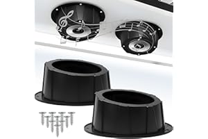 Dubbs Hardware 2PCS x 6.5 Speaker Pods, Angled Speaker Enclosure for 6.5 Inch Speakers for UTVs, RVs, Cars, Boats, Trunks, Trailers, Doors with Pre-Drilled Holes, Screws Included (Black)