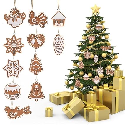Amazon Com Perman Set Of 11 Christmas Tree Biscuits Decoration