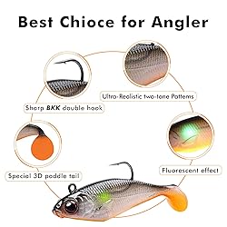 TRUSCEND Fishing Lures for Bass Trout Jighead Lures