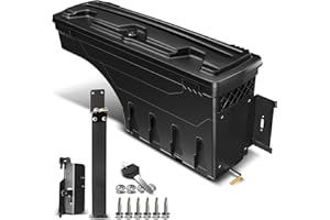 A-Premium Lockable Truck Bed Storage Box Case Tool Box Compatible with Dodge Ram 1500 2500 3500 2002-2018, Right Passenger Si
