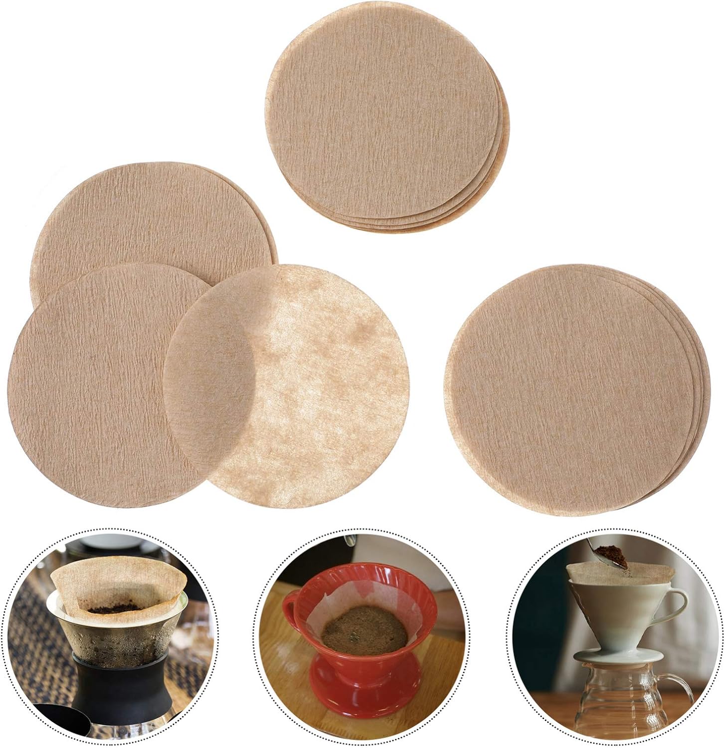 Filtros de café Filtros y repuestos para cafeteras albstore.com.ve  Scicalife Papel de Filtro de Café Filtro de Café de Repuesto Redondo  Filtros de Cafetera Expreso Filtros de Papel Redondo sin Blanquear 300