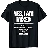 Februar Black History Celebration Shirts GeschenkeYes, I am with Black Proud Black History Month Mixed T-ShirtOEKO-TEX STANDARD 100