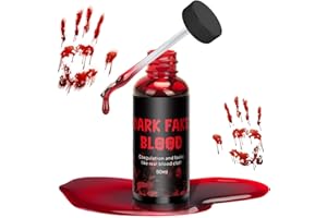 WITOROR Halloween 50ml Fake Blood Washable, Special Effect Makeup Vampire Accessories, Cosplay for Zombie and Costume, Fake Blood Makeup Imitates Bleeding Wounds