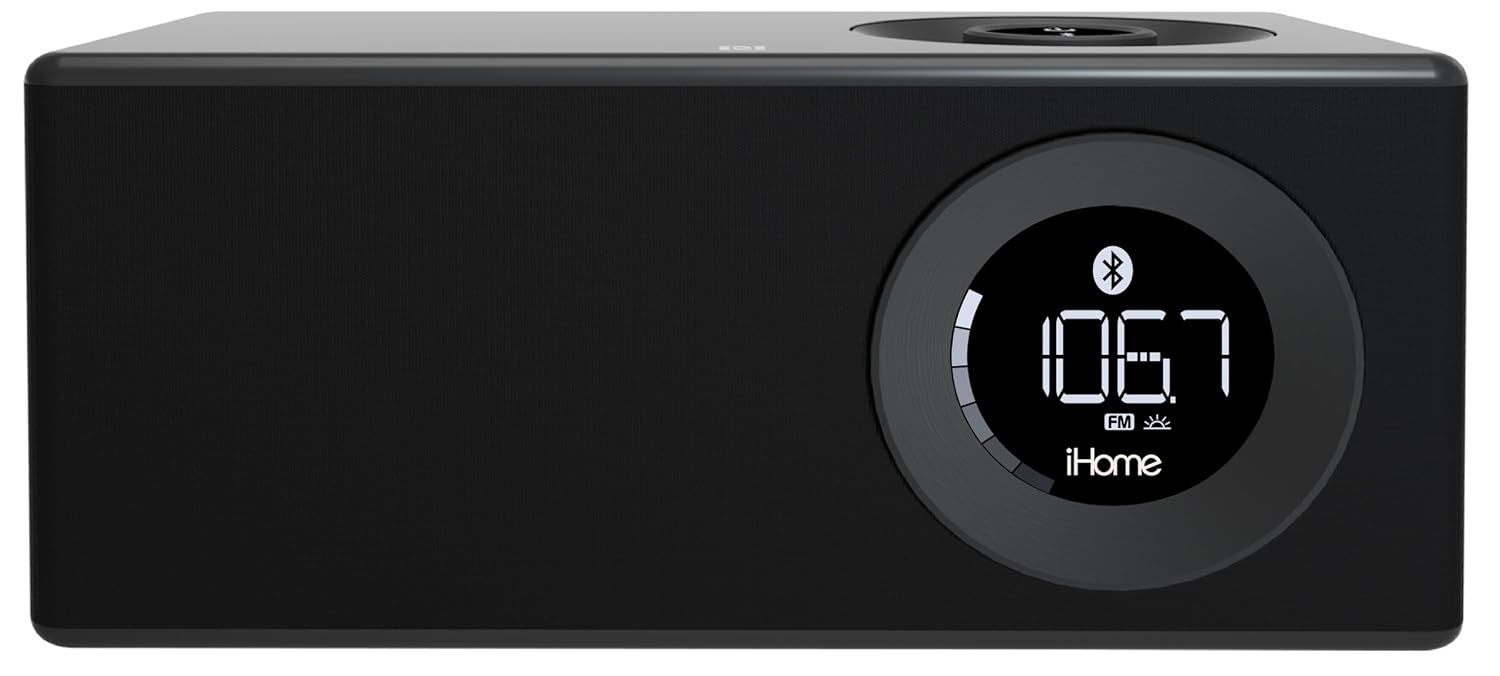 Amazon.com: iHome Bluetooth Stereo Executive Music Station, Black  (IBN10BC): Home Audio & Theater