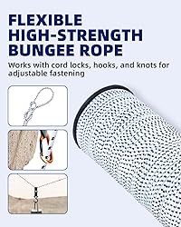 Bungee Cord - 1/8 Inch x 100 Feet - Elastic Shock