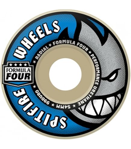 Spitfire Formula Four 99D 53mmウィールラディアル Spitfire Formula Four Conical Skateboard Wheels - white