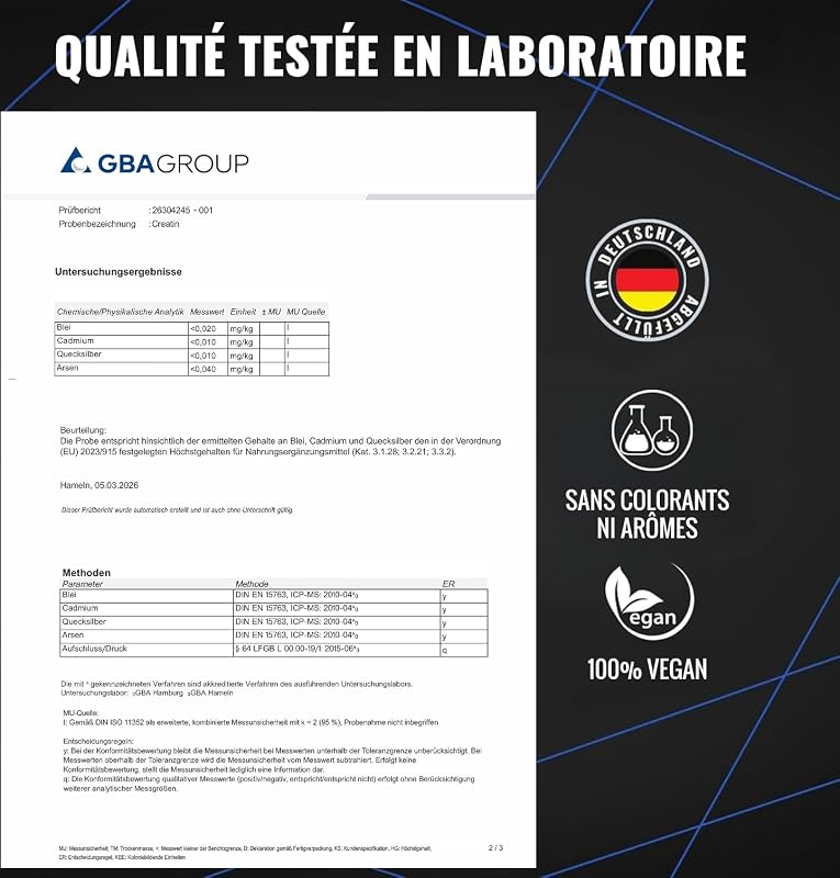 Creatine Monohydrate Poudre – 1 kg (1000g) - avec Inuline - EXTRAPURE®