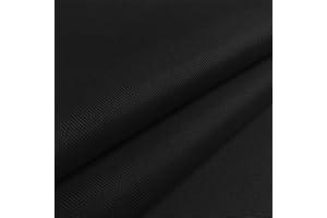 Foreate Waterproof Canvas Fabric by The Yard 600D Upholstery Cordura Fabric 58" Wide for Chairs Indoor Outdoor Water Resistant Canvas Polyester Material Sewing DIY Cloth, 1 Yard Black