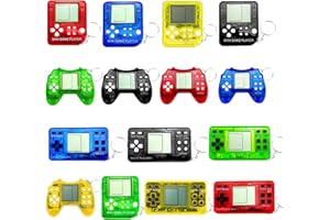 yuzshin 15Pcs Video Game Keychain Video Game Party Favors Video Game Party Supplies 3 Styles Mini Game Console Fidget Toys Bulk for Kids Classroom Prizes Goodies Bags Stuffer Backpack Keychain